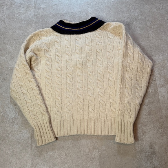 Polo Ralph Lauren Women’s Wool Tennis Cable Knit Sweater Size Large - Picture 3 of 5